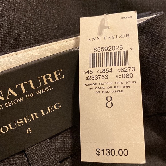 NWT ANN TAYLOR Signature women trousers size 8, grey for great Buisness look. - Picture 8 of 8